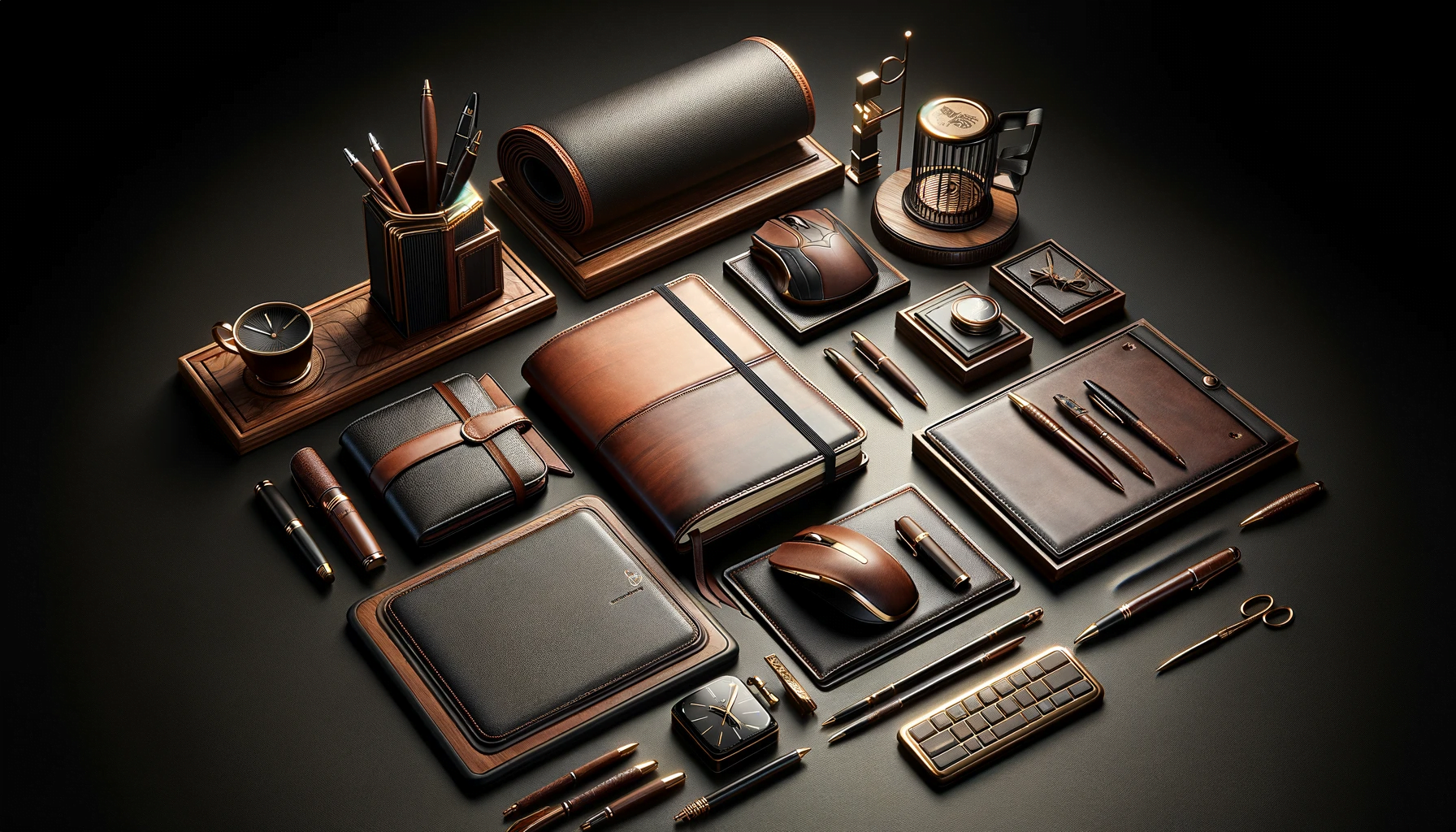 leather desk accessories